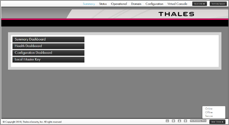 payShield Manager Main Screen